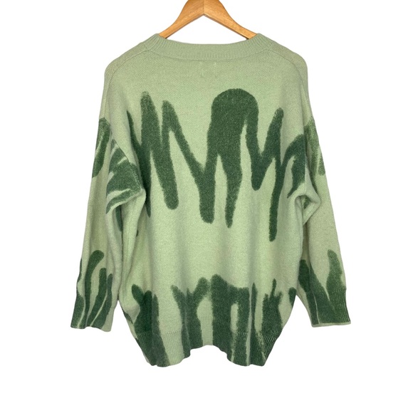 Princess Polly Womens Katie Oversized Sweater Sz S/M Green Crew Neck - Picture 5 of 9